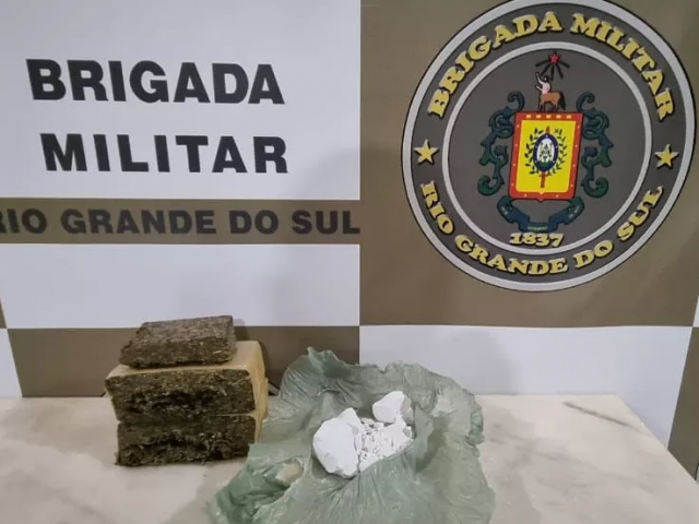 Brigada Militar de Espumoso prende homem por tráfico de drogas