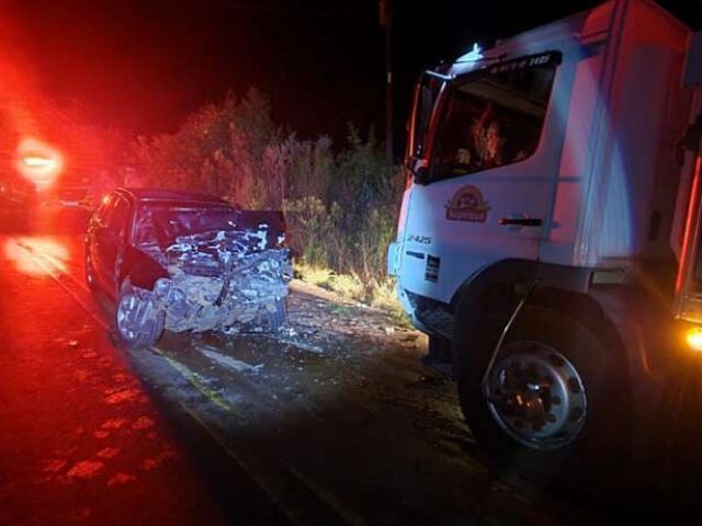 Acidente entre carro e caminhão deixa feridos entre Espumoso e Alto Alegre