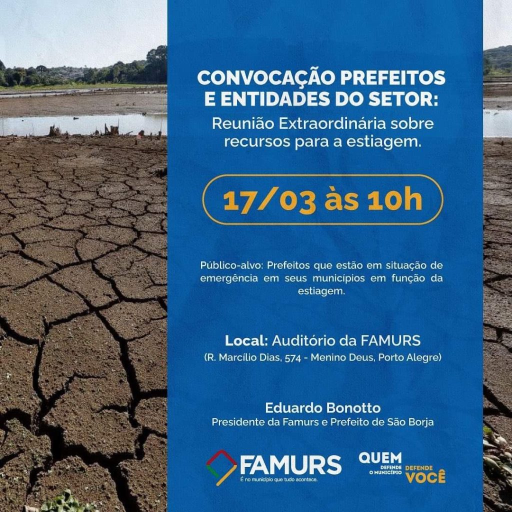 Famurs convoca prefeitos a lideranças do setor agro para reunião na próxima quinta-feira