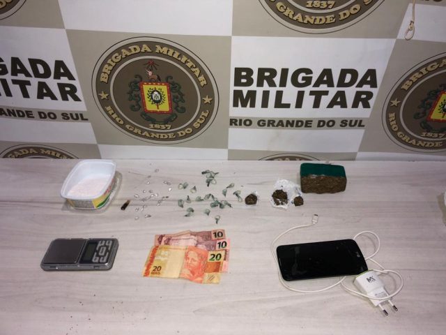 Brigada Militar de Sarandi realiza apreensão de drogas
