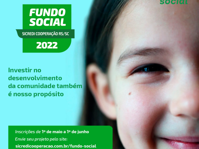Fundo Social da Sicredi Cooperação RS/SC abre inscrições em maio