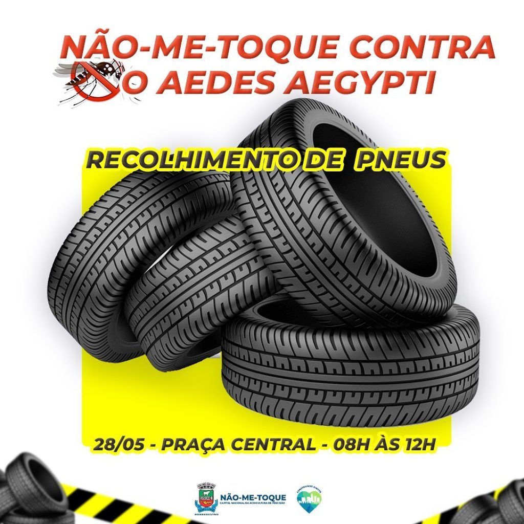 Praça Central será ponto de coleta de pneus usados neste sábado (28)